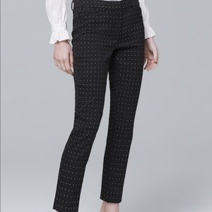 WHBM Swiss Dot Slim Ankle Pants